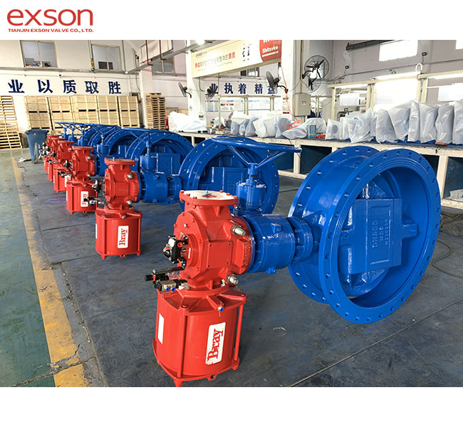 Bray penumatic operated butterfly valve